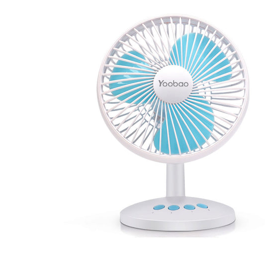 JMT-185994 Compact Desktop USB Fan with Oscillating Head - Portable and Rechargeable for Students