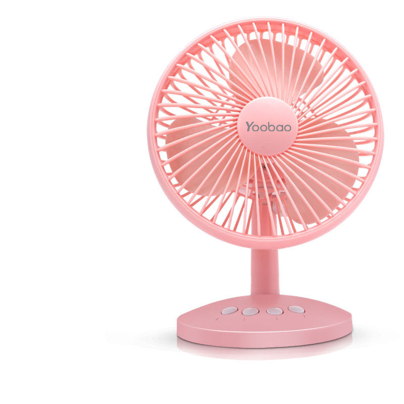 JMT-185994 Compact Desktop USB Fan with Oscillating Head - Portable and Rechargeable for Students