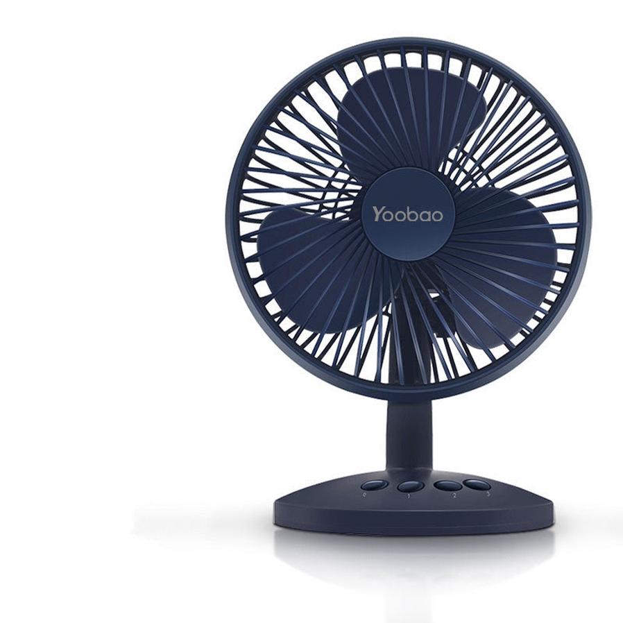JMT-185994 Compact Desktop USB Fan with Oscillating Head - Portable and Rechargeable for Students