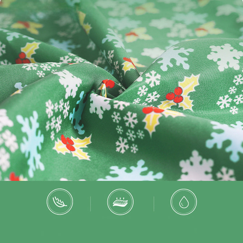 JMT-185994 Pure Cotton Dog Necklace with Removable Bow Tie - Christmas Flower Design, Adjustable Size Options