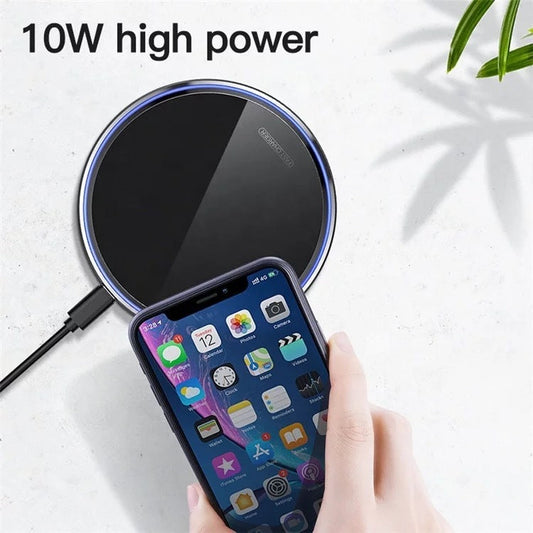 JMT-186186 15W Qi Wireless Charger for iPhone 12, 11 Pro, Xs Max, Mini, X, Xr, 8, Samsung, & Xiaomi - Fast Induction Charging Pad