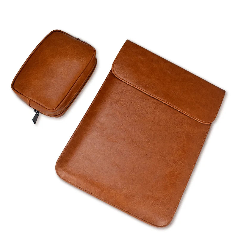 JMT-186314 Premium PU Leather Laptop Sleeve Pouch for MacBook Air/Pro and Retina Models 11-15.4 Inch