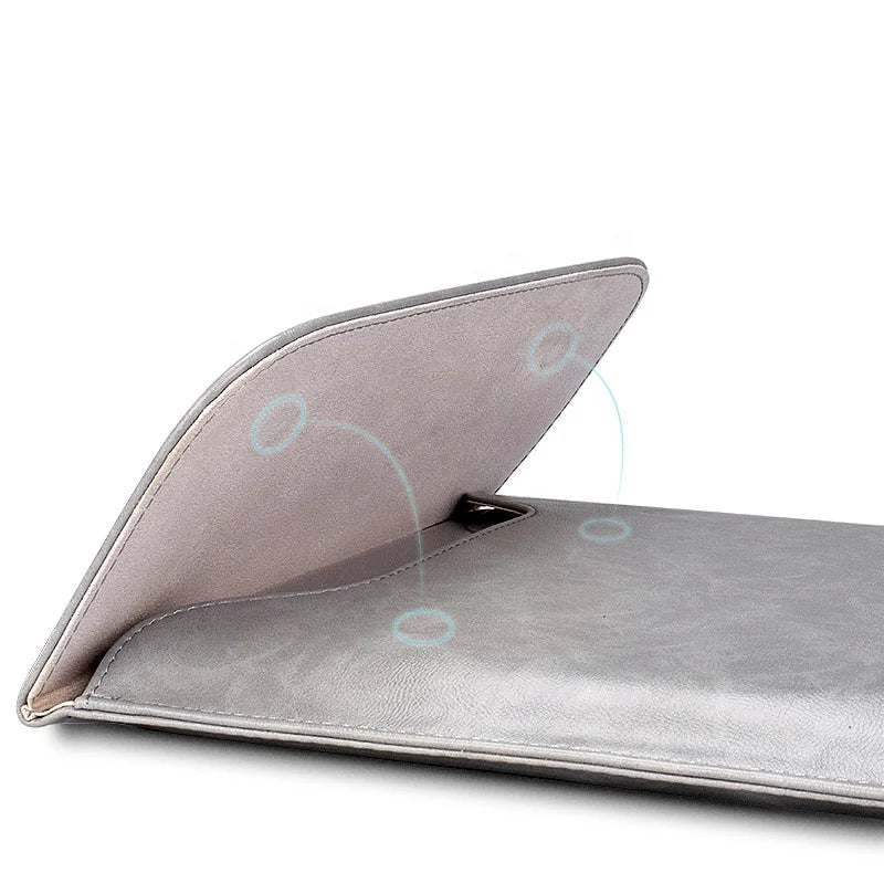JMT-186314 Premium PU Leather Laptop Sleeve Pouch for MacBook Air/Pro and Retina Models 11-15.4 Inch