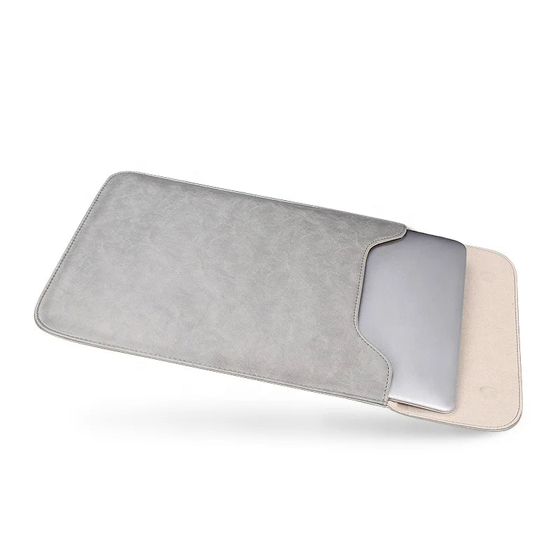 JMT-186314 Premium PU Leather Laptop Sleeve Pouch for MacBook Air/Pro and Retina Models 11-15.4 Inch