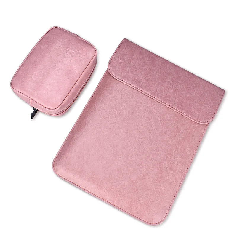 JMT-186314 Premium PU Leather Laptop Sleeve Pouch for MacBook Air/Pro and Retina Models 11-15.4 Inch