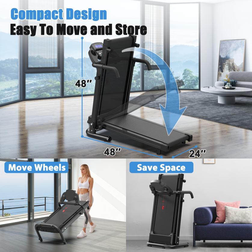 JMT-186570 Compact Folding Treadmill Q30-5 for Home and Office Use