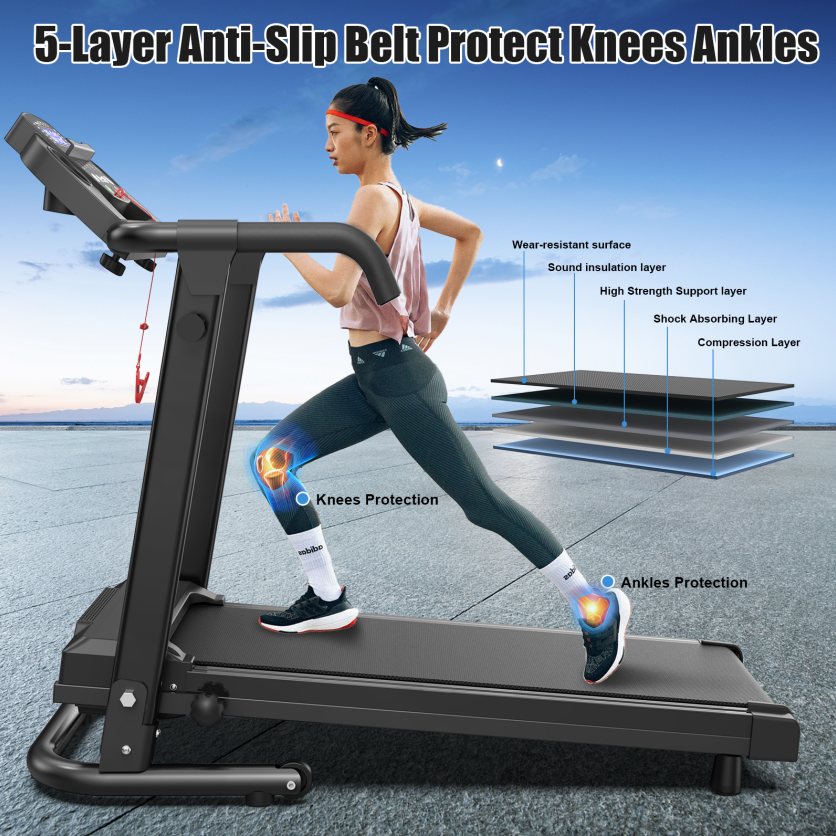 JMT-186570 Compact Folding Treadmill Q30-5 for Home and Office Use