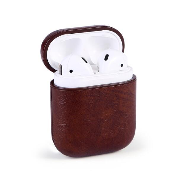 JMT-186826 Genuine Leather Earphone Case for Apple AirPods – Protective Charging Case Design