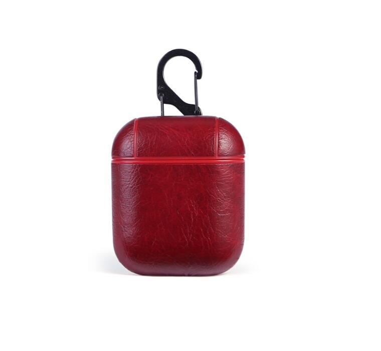 JMT-186826 Genuine Leather Earphone Case for Apple AirPods – Protective Charging Case Design
