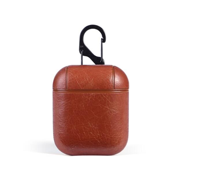 JMT-186826 Genuine Leather Earphone Case for Apple AirPods – Protective Charging Case Design
