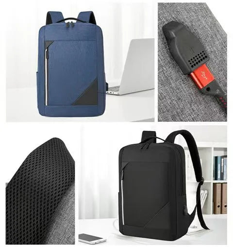 JMT-186826 Waterproof Oxford Backpack with USB Charging Port for Laptops and Computers