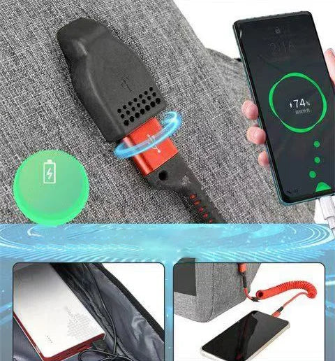 JMT-186826 Waterproof Oxford Backpack with USB Charging Port for Laptops and Computers