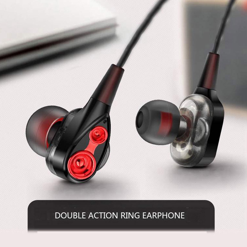 JMT-186826 Wired In-Ear Dual-Moving Coil Gaming Headset with Microphone for PC