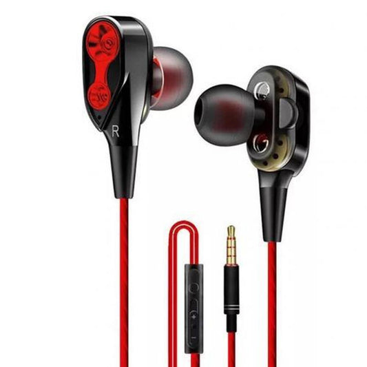 JMT-186826 Wired In-Ear Dual-Moving Coil Gaming Headset with Microphone for PC