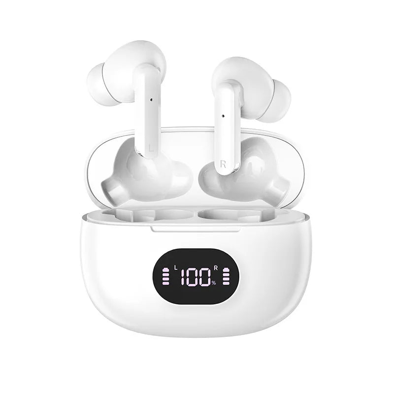 JMT-186826 Wireless Earbuds with Hi-Fi Sound and Waterproof Design, LED Display, and Built-in Mic