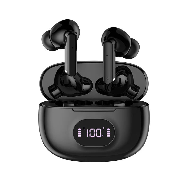 JMT-186826 Wireless Earbuds with Hi-Fi Sound and Waterproof Design, LED Display, and Built-in Mic