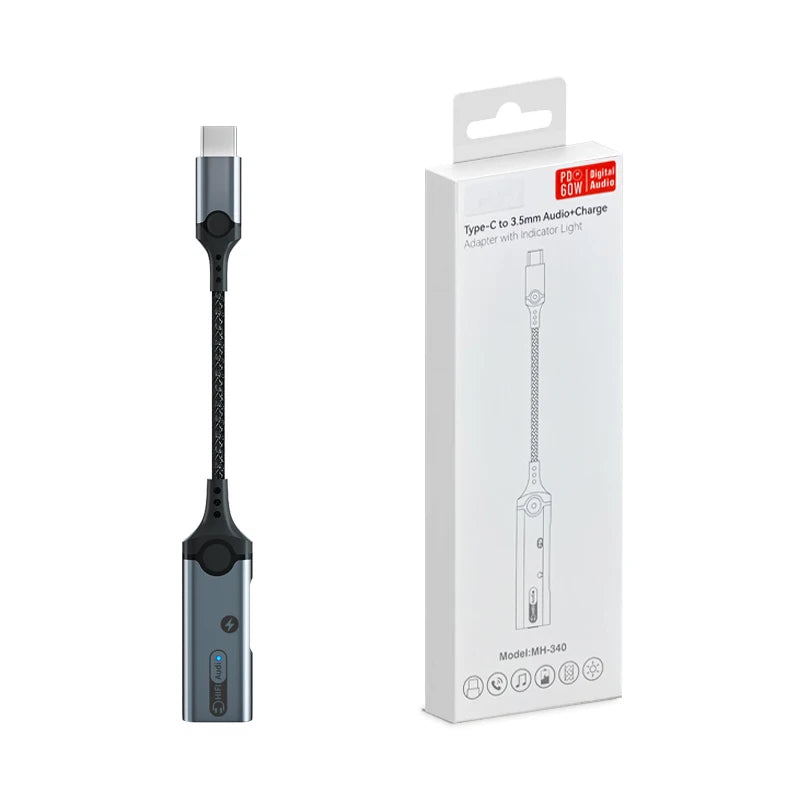JMT-187146 60W Type-C Charging & Audio Adapter for iPhone 15 and Android Devices