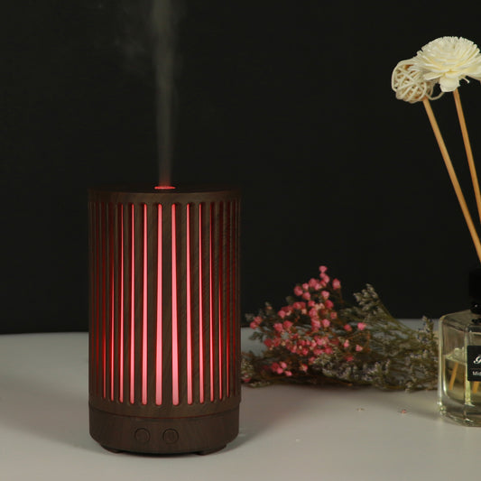 JMT-187146 Hollowed Wood Pattern Aromatherapy Humidifier for Relaxation and Comfort