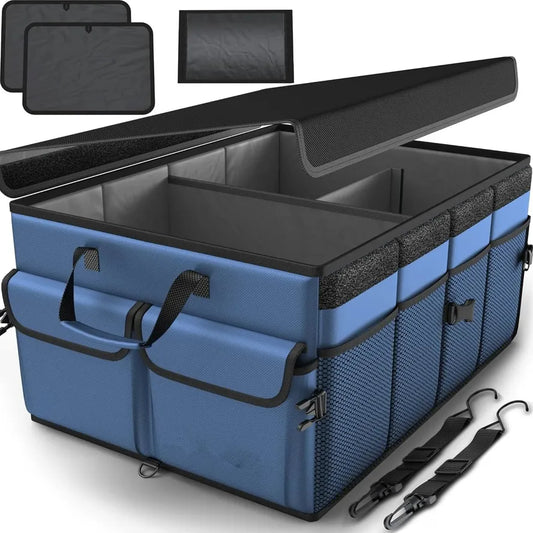 JMT-187274 Collapsible Multi Compartment Car Trunk Organizer Made from 600D Oxford Fabric
