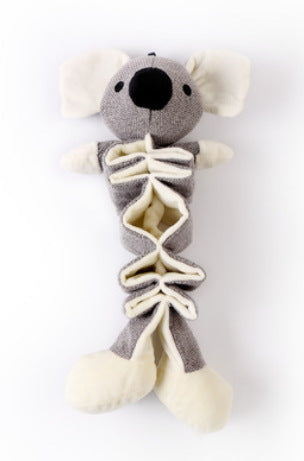 JMT-187466 Cotton and Linen Plush Pet Toy - Koala, Kangaroo, and Hippo Designs