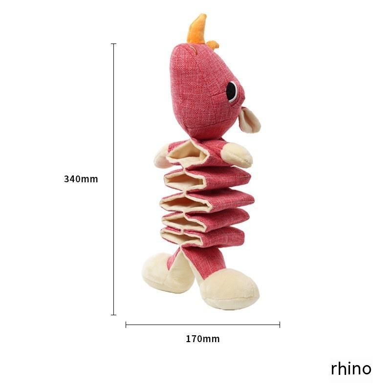 JMT-187466 Cotton and Linen Plush Pet Toy - Koala, Kangaroo, and Hippo Designs