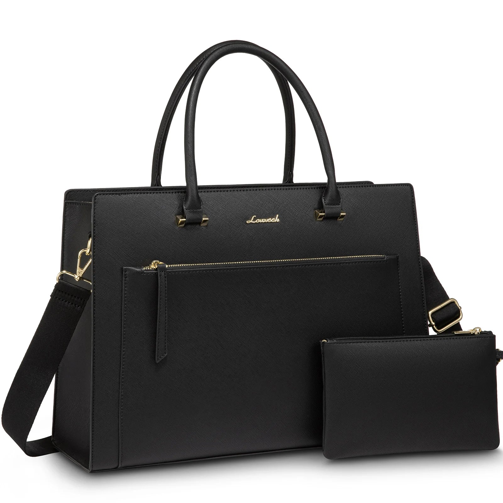 JMT-187466 Stylish 15.6in PU Leather Laptop Tote Bag for Women - Versatile Office & Work Use