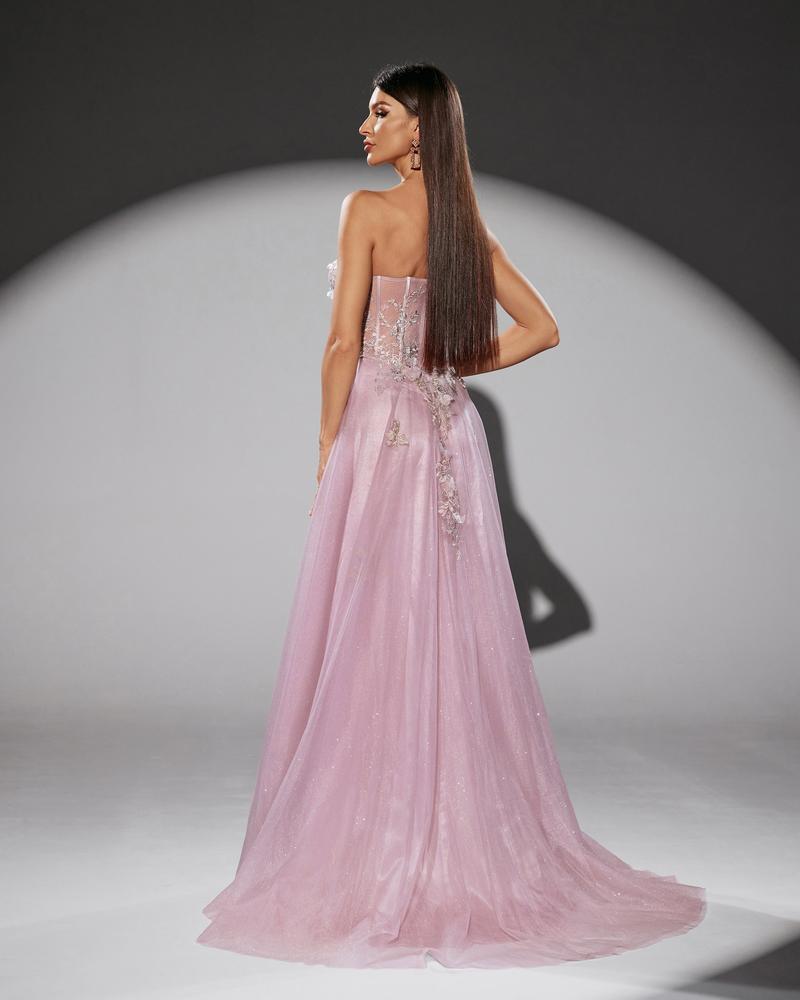 JMT-187722 Elegant Pink Evening Gown with Flattering Silhouette for Women