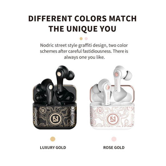 JMT-187786 Bluetooth Wireless Stereo Headset with 10m Range for Calls and Music in Black and White