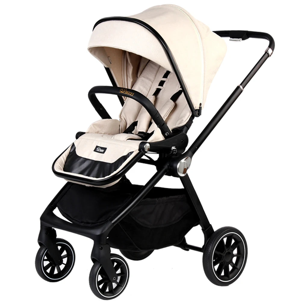 JMT-187786 Compact 2-in-1 Baby Pram with 360-Degree Functionality and Folding Design, Equipped with Five-Point Safety Belt