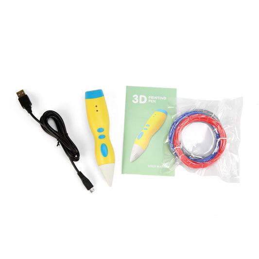 JMT-187978 Low Temperature 3D Printing Pen for Kids - Creative Educational Toy with 3 Colors and Accessories