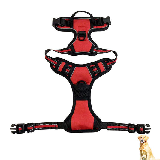 JMT-187978 Reflective Nylon Traction Belt for Medium and Large Dogs - Adjustable and Available in Multiple Colors