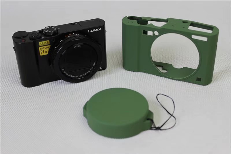 JMT-188170 Soft Silicone Camera Bag for Single Electric and Micro Single Cameras - Shockproof, Wear-Resistant, Breathable, Casual Style in Green, Black, Brown