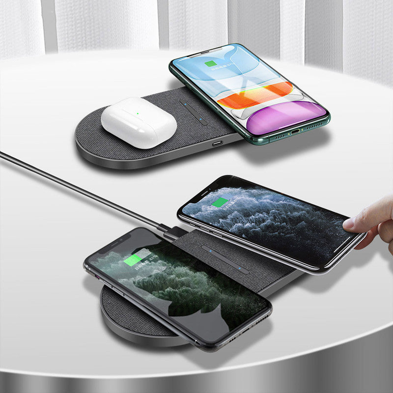JMT-188490 2-in-1 Wireless Charger, 10W Quick Charge, USB-C Interface, Dual Output, Indicator Function
