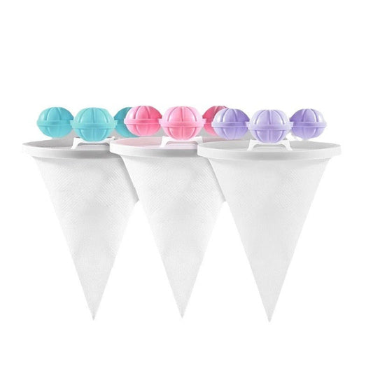 JMT-188618 3-Pack Reusable Floating Hair Filtering Mesh Bags for Washing Machine - Efficient Pet Hair and Lint Remover Tool
