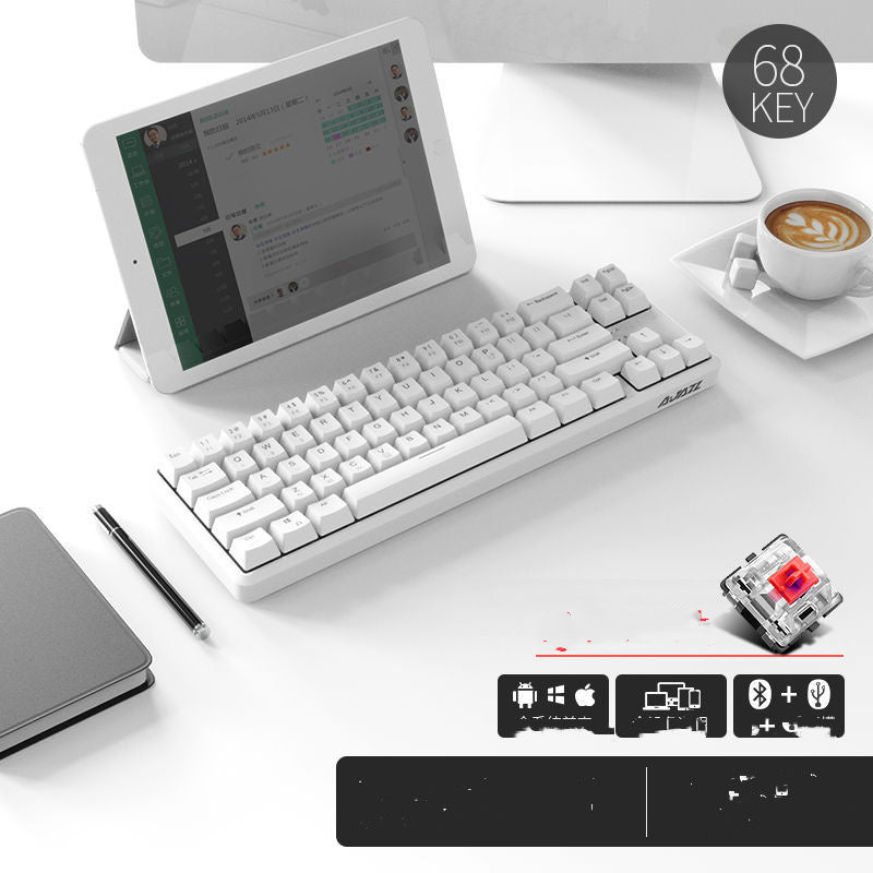 JMT-188746 Wireless Bluetooth Mechanical Keyboard with RGB Backlight - 87 Keys, Ergonomic Design, Dual Mode for Office and Gaming