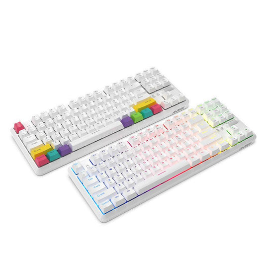 JMT-188746 Wireless Bluetooth Mechanical Keyboard with RGB Backlight - 87 Keys, Ergonomic Design, Dual Mode for Office and Gaming