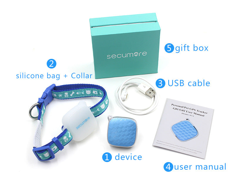 JMT-188874 Waterproof Pet Tracker for Kittens and Puppies - Remote GPS Locator