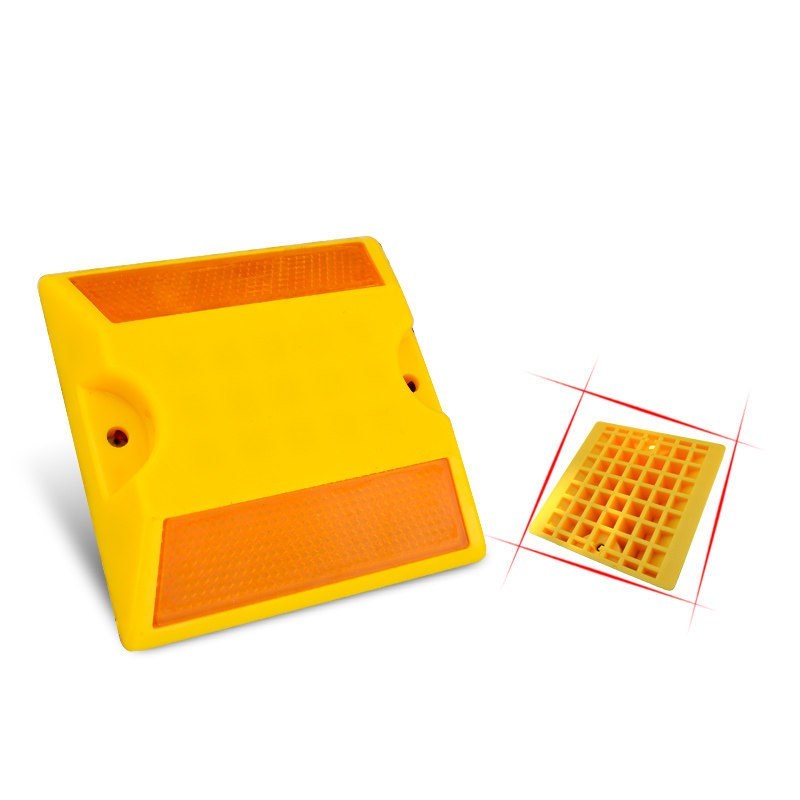 JMT-189322 Reflective Road Safety Sign for Driveways, Private Roads, and Parking Lots - Yellow Plastic, 10x10x2cm