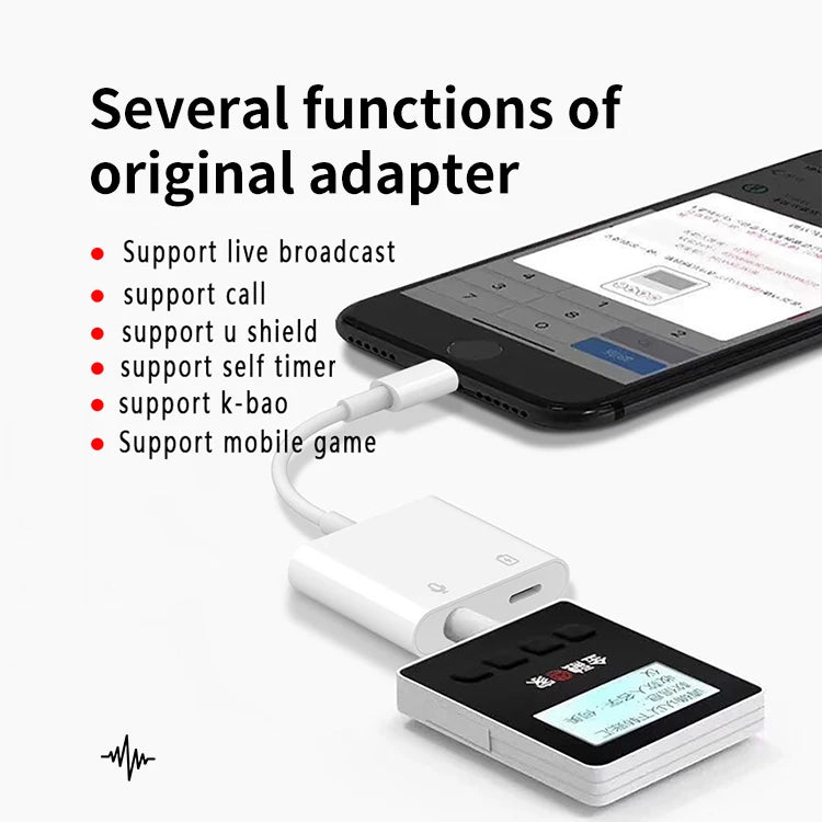 JMT-189450 2-in-1 Audio and Charging Adapter for 3.5mm Headphones and iPhone