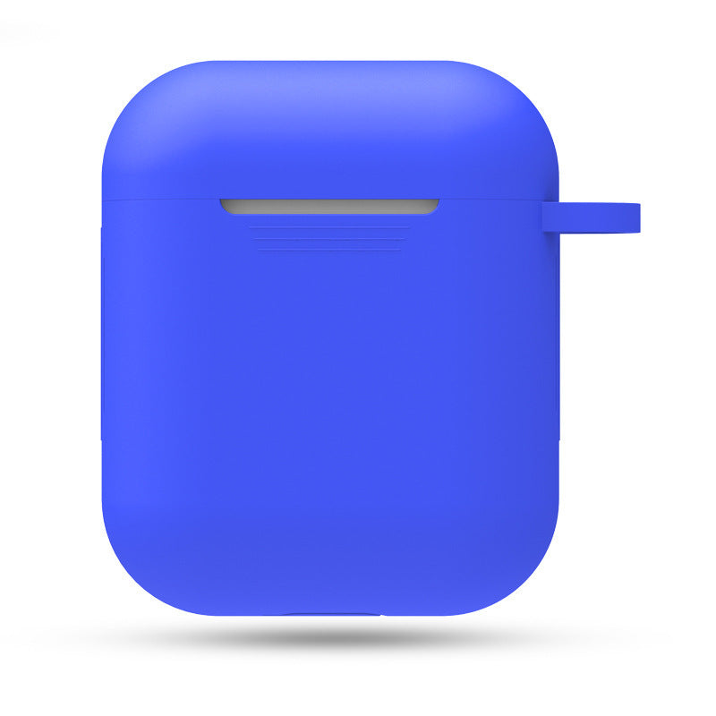 JMT-189450 AirPods 1 & 2 Silica Gel Clamshell Case with Hook and Anti-Loss Rope