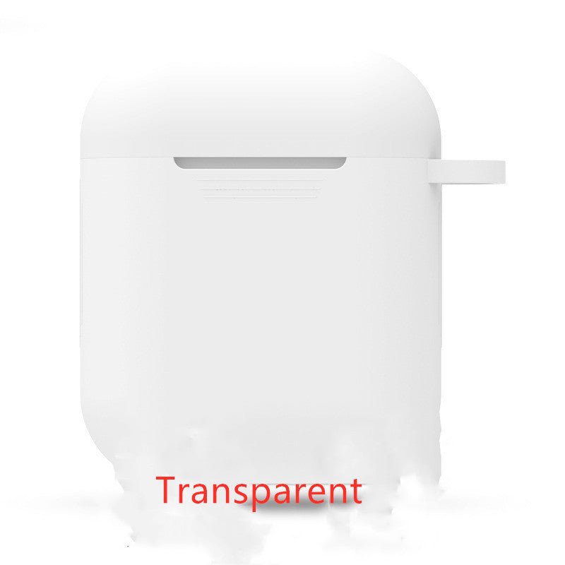 JMT-189450 AirPods 1 & 2 Silica Gel Clamshell Case with Hook and Anti-Loss Rope