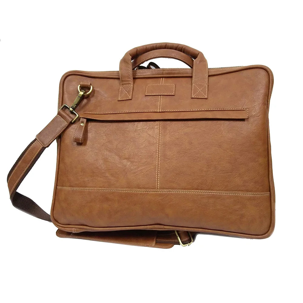 JMT-189770 Slim Leather Laptop Briefcase for Women - Elegant Executive Office Bag