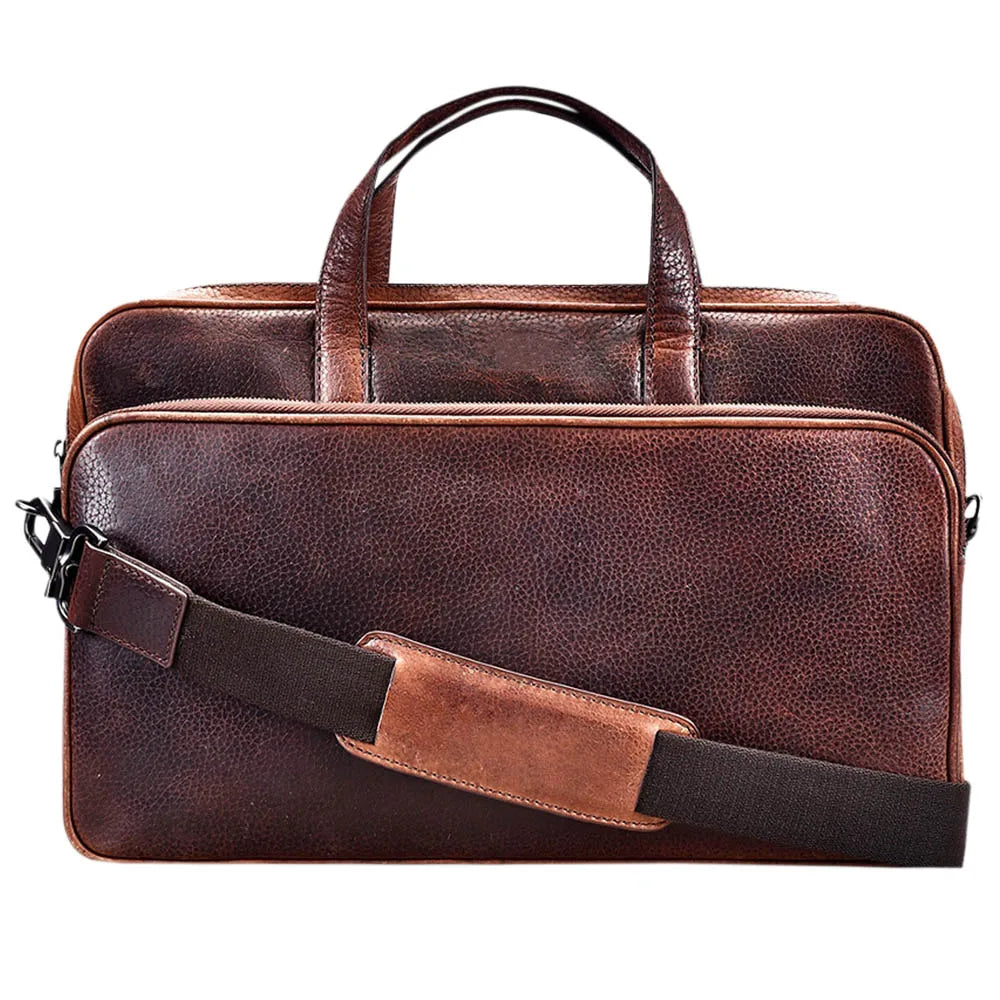 JMT-189770 Slim Leather Laptop Briefcase for Women - Elegant Executive Office Bag