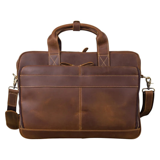 JMT-189770 Slim Leather Laptop Briefcase for Women - Elegant Executive Office Bag