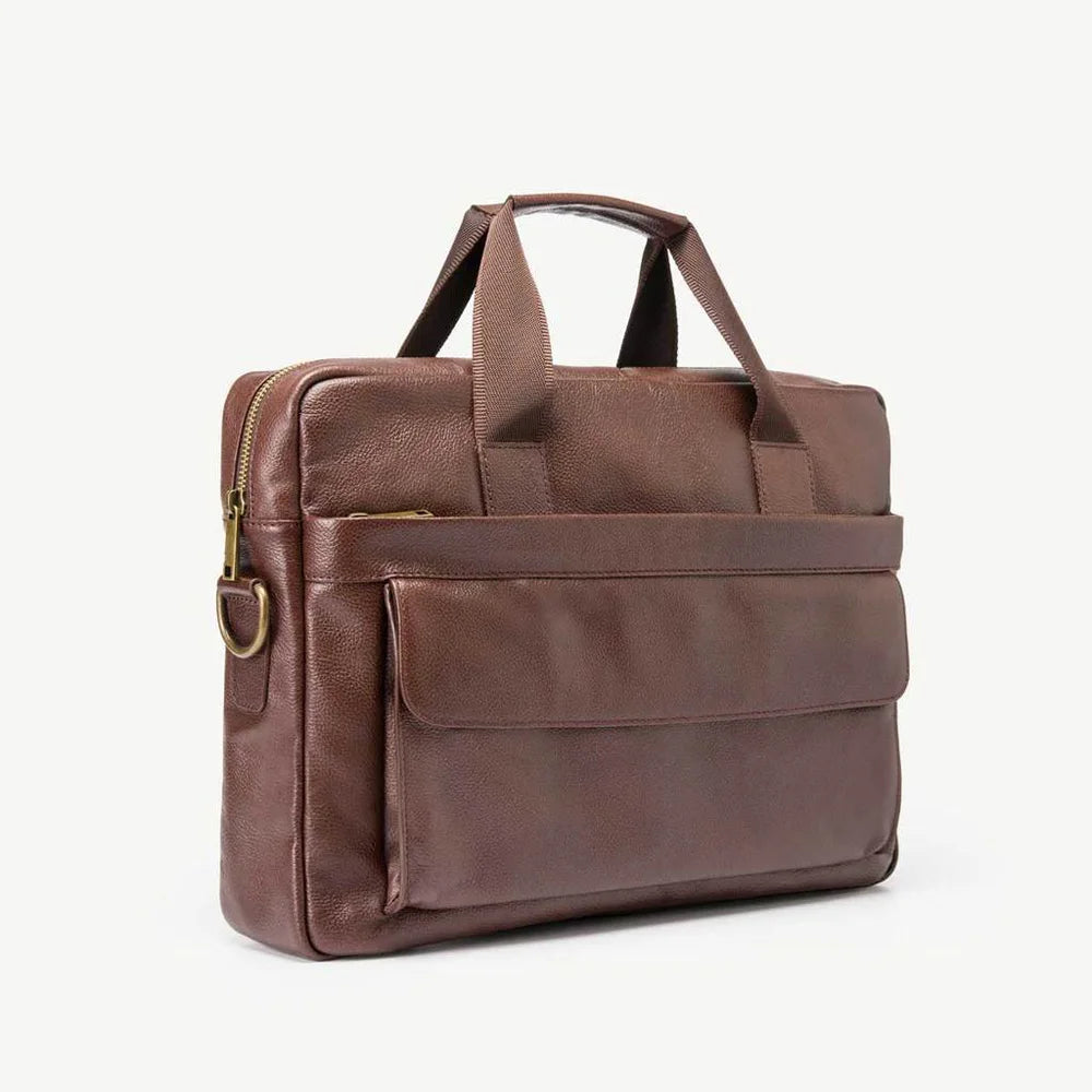 JMT-189770 Slim Leather Laptop Briefcase for Women - Elegant Executive Office Bag