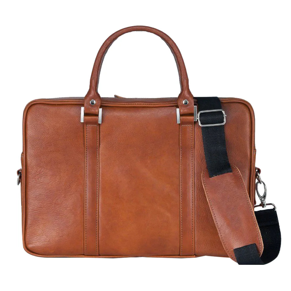 JMT-189770 Slim Leather Laptop Briefcase for Women - Elegant Executive Office Bag