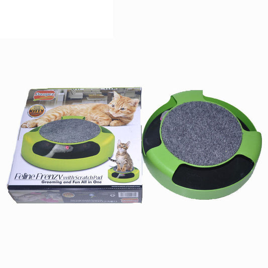 JMT-189962 Shadowless Rotating Turntable for Cats and Mice – Circular Play Platform with Toy Space