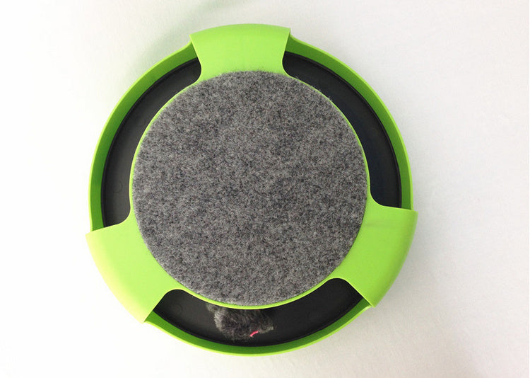 JMT-189962 Shadowless Rotating Turntable for Cats and Mice – Circular Play Platform with Toy Space