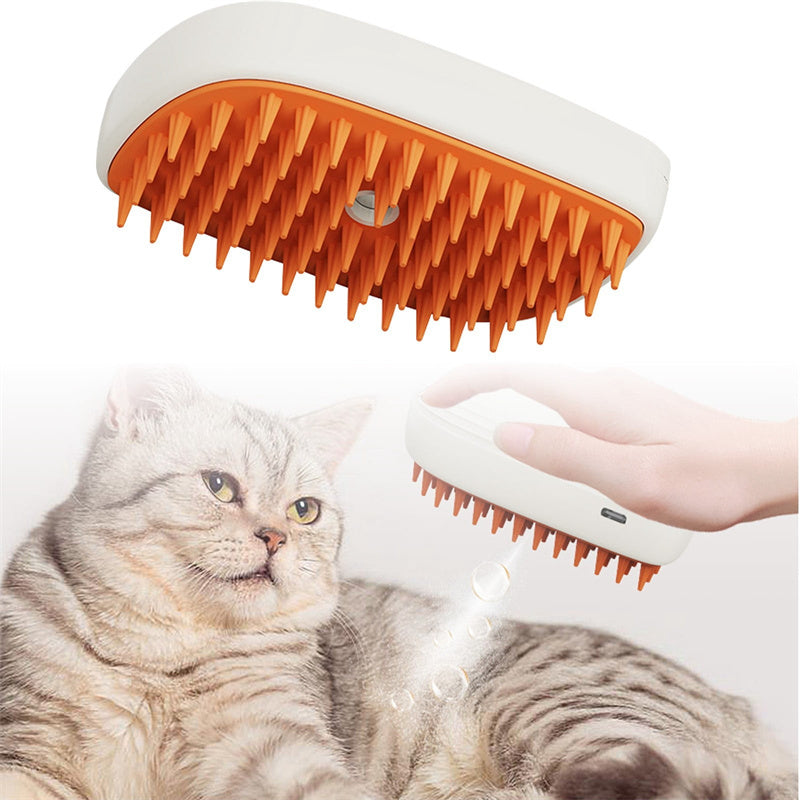 JMT-190026 USB Rechargeable Pet Grooming Steam Brush with Accessories for Cats