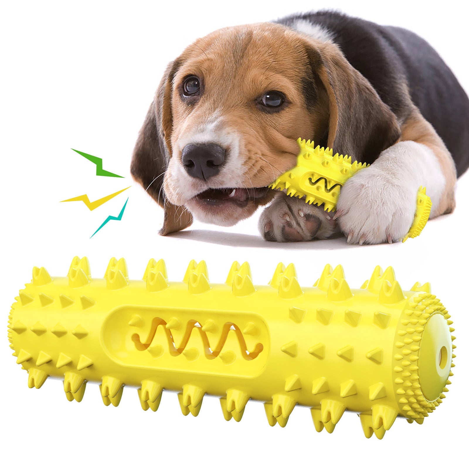 JMT-190090 Vocal Pet Dog Teething Stick - Multifunctional Cleaning Toothbrush Chewing Toy for Dogs